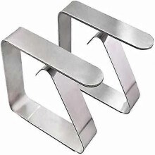 Stainless Steel Tablecloth Clips - 8 Pack Heavy-Duty Clamps for Outdoor Use, Rust-Resistant & Easy to