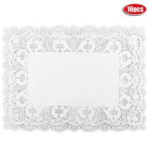 16 stuks oliebestendige bakpapieren, bakpapier, bakmatten, taartmatten, papieren placemats voor taarten