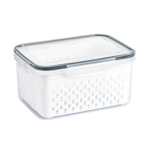 Transparent Drain Storage Basket for Kitchen Fruit and Vegetable