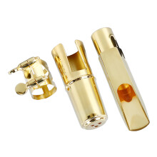 Goldenes Metall-Altsaxophon-Mundstück-Set 5C zum Üben