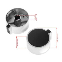 2 stuks 8 mm metalen gasfornuis draaischakelaar knoppen universele vervanging zilver
