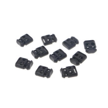 10 Pcs/Lot Non-Slip Shoelace Buckle Clip Stopper Rope Clip Clamp Cord Cable Lock  Black