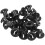 25 pezzi di rivetti in plastica per paraurti auto, clip con foro da 10 mm 3