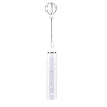 Frusta elettrica portatile versatile, montalatte ricaricabile con doppia frusta in acciaio inossidabile