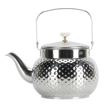 Théière en acier inoxydable avec filtre amovible, bouilloire en métal, théière de table basse, théière