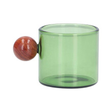 Tasse à café multifonction en verre, résistante à la chaleur, style simple et vintage, avec boule en
