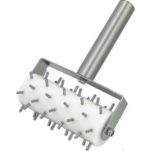 Pizzateig-Docker-Rollstifte, Teig-Teig-Werkzeug, Edelstahl-Griff, Rollstift-Puncher für Kuchen