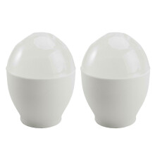 Set van 2 kopjes voor het pocheren van eieren, vorm voor de magnetron, gepocheerde eieren, kopjes voor
