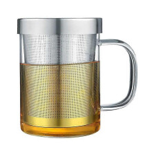 Théière en verre avec infuseur, théière à feuilles mobiles avec infuseur, bouilloire en verre avec infuseur