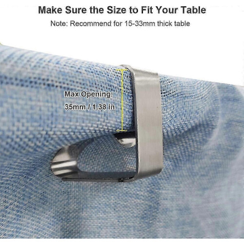 Decorative Tablecloth Clips - Thick Stainless Steel 8 Pack Silver Leaf Design 1
