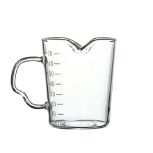 Tasse à lait en verre épais à double ouverture, mini tasse à café graduée