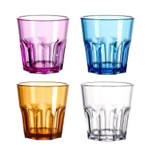 4 kpl Akryyli läpinäkyvät kupit Särkymättömät juomakupit Octagon Cup