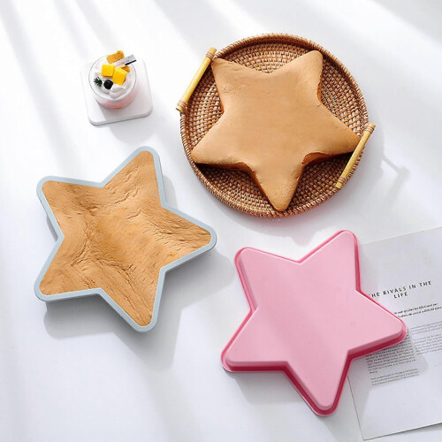 Molde De Silicona En Forma De Estrella (Pentagrama) - 4 Cavidades, Para Velas, Yeso, Jabón O Resina