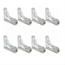 8pcs Transparent Plastic Tablecloth Clips for Outdoor Use