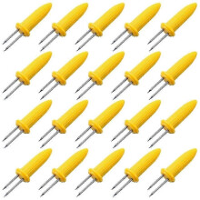 Maïskolvenhouders van roestvrij staal - set van 20 voor barbecue en thuis koken