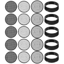 5-delige set/20 stuks tuingrondzeef, zeefpan voor tuinieren, compostzeefgereedschap