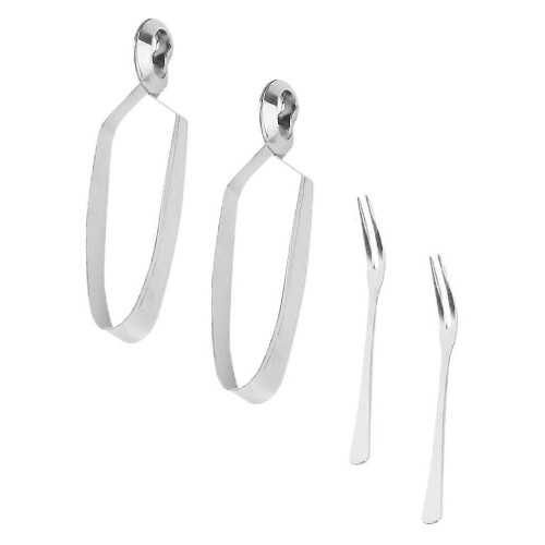 Escargot Fork and Tong Set, Designed for Easy Handling in Cooking