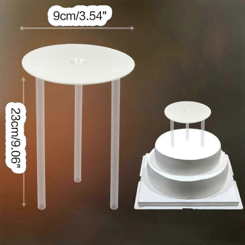 Plastic Cake Boards Cake Dowel Rods for Tiered Cake Construction and Stacking Round Dessert Support 2
