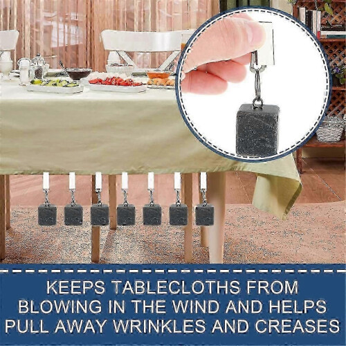 Clip cube weights for table covers - 16PCS marble pendant stones decor 2