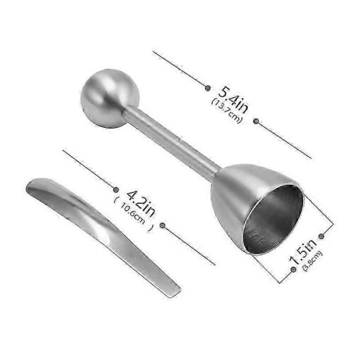 Egg Cutter Topper Set 5 PCS Complete Soft Boiled Egg Tool Set Includes Egg Topper Shell Remover, Egg 1