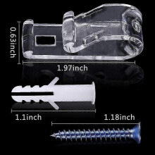 8 Pack Plastic Roman Shade Clips, Plastic Roman Shade Chain Cord, P-Hooks, Child Safety Clips with 8