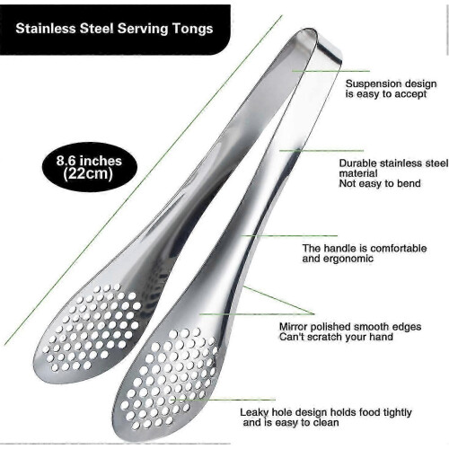 9" Buffet-Clips, 2er-Pack Edelstahl-Lebensmittelservice-Clips 2