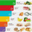 Color Coded Cutting Board Set Bpa Free Antibacterial Plastic Kitchen Boards Dishwasher Safe Breakfast 2