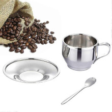 Ensemble de tasses à café isothermes - Tasses à expresso à double paroi en acier inoxydable Tasse à