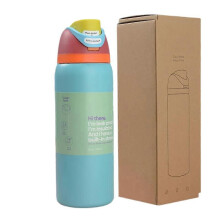 Owala FreeSip Isolierte Edelstahl-Wasserflasche mit Strohhalm, Thermobecher, 940 ml