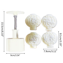 Koekjesvorm Maancakevorm Exquise patroon Lantaarn DIY Taartdecoratie Voedselveilig Plastic Chinees