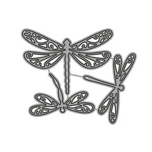for Butterfly Dragonfly Flower Metalleikkaustyökalut stensiili tee-se-itse scrapbooking-albumi paperikorttimalli