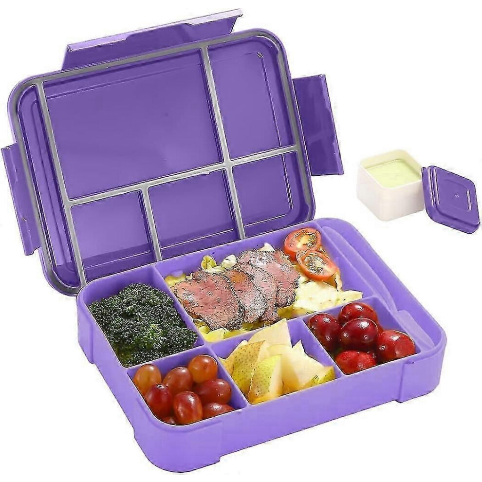 Boîte à bento pour adultes et enfants, boîte à lunch pour adolescents avec 5 compartiments, durable,