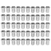Set di 50 dadi per rivetti ciechi in acciaio inossidabile, dadi a coste M6, accessori per ferramenta