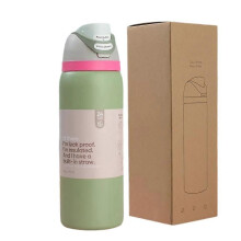 Owala FreeSip geïsoleerde roestvrijstalen waterfles met rietje, thermosbeker van 950 ml
