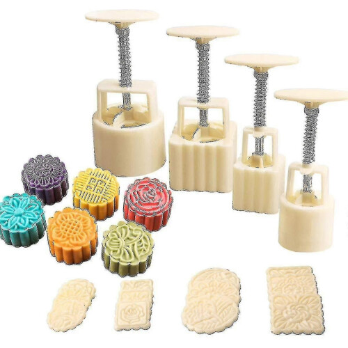 12-Pattern Mooncake Mold for Mid-Autumn Festival (4 Sets) 1