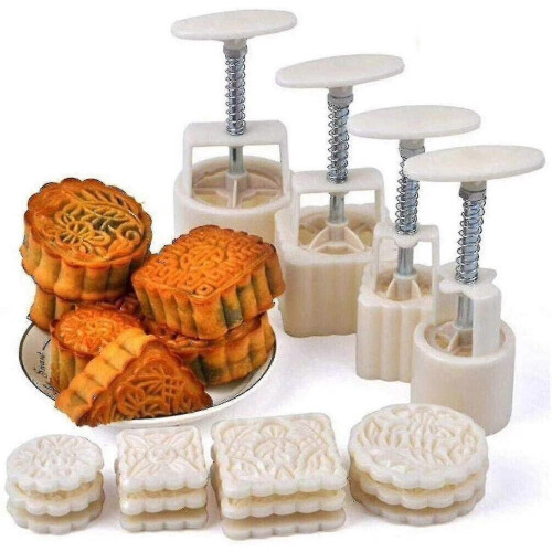 12-Pattern Mooncake Mold for Mid-Autumn Festival (4 Sets)