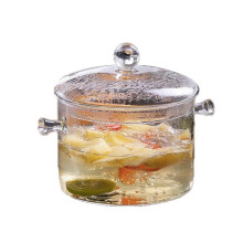 Pentola per zuppa in vetro resistente al calore da 1/1,3 l, per microonde, per riscaldamento, in vetro