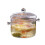 Olla sopera de vidrio resistente al calor de 1/1,3 l, apta para microondas, transparente, accesorios 1