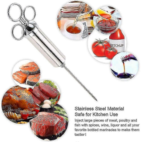 Zware 304 roestvrijstalen vleesinjectorset 1