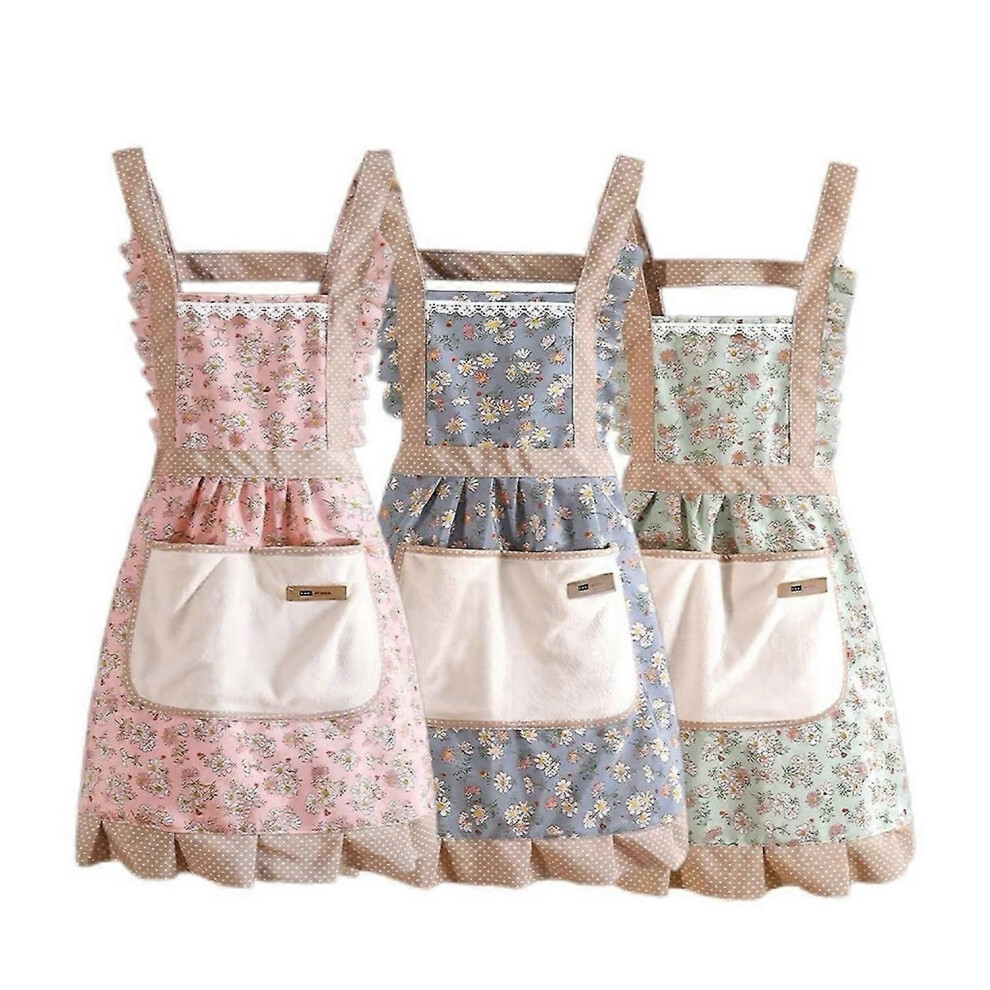 Lot de 3 tabliers de cuisine pour femme avec poches et motif floral