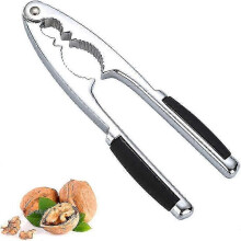 Nut Cracker, Non-Slip Shell Opener with Rubber Handles, 17cm Thick Nutcracker for Nuts and Seafood Shells