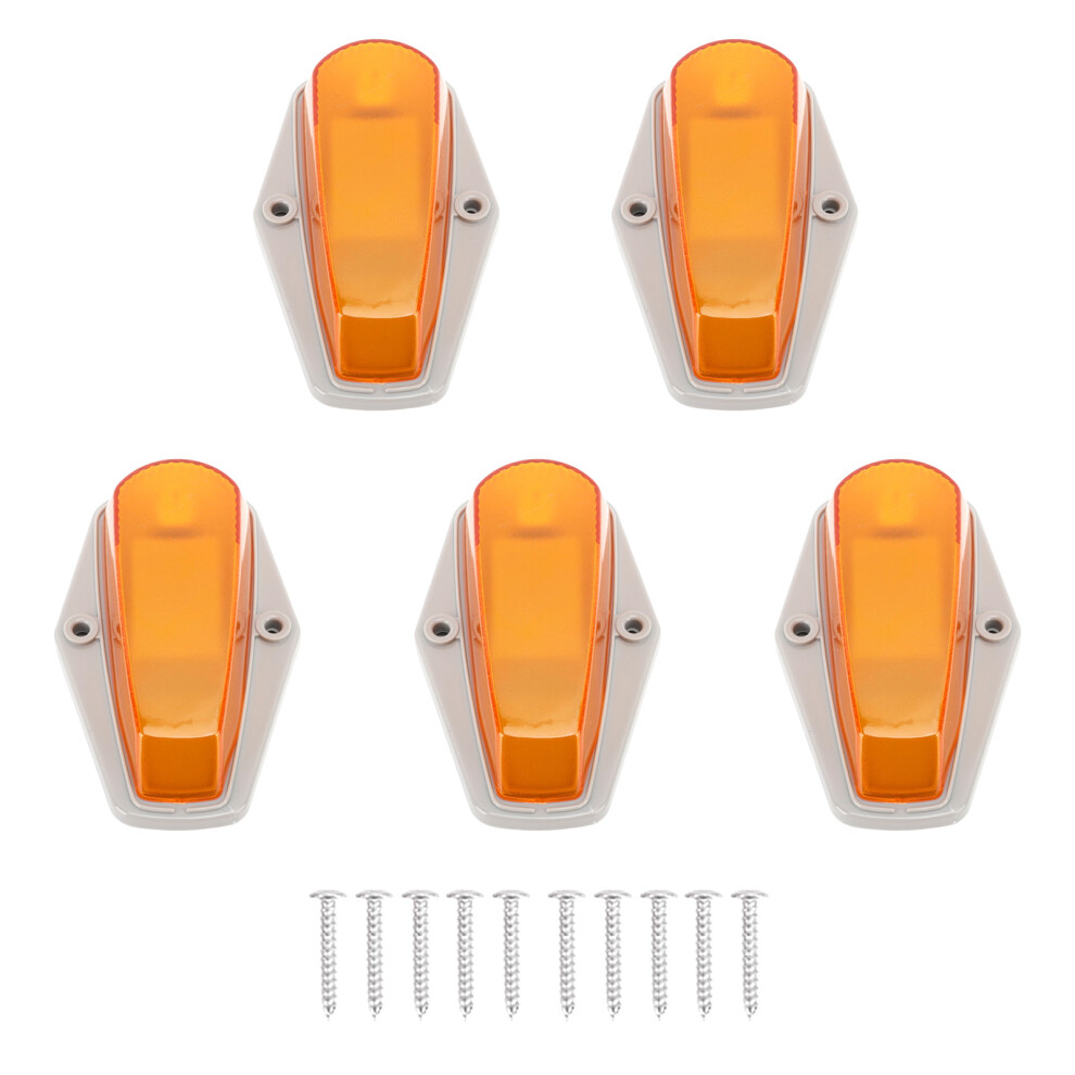 5Pcs Led Cab Marker 12V High Brightness Waterproof Shock Resistant Cab Roof Marker S For Trucks Trailers Light/Amber 9371317043198