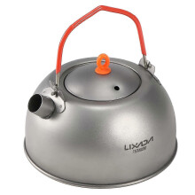 Lixada 600ml Titanium Tea Kettle for Boiling Water Coffee Tea Pot for Outdoor Camping Hiking Backpacking