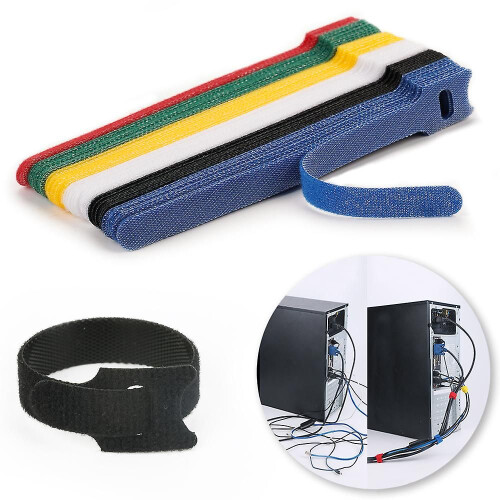 100pcs Reusable Ties Hook And Loop Fastener Double-sided Tape