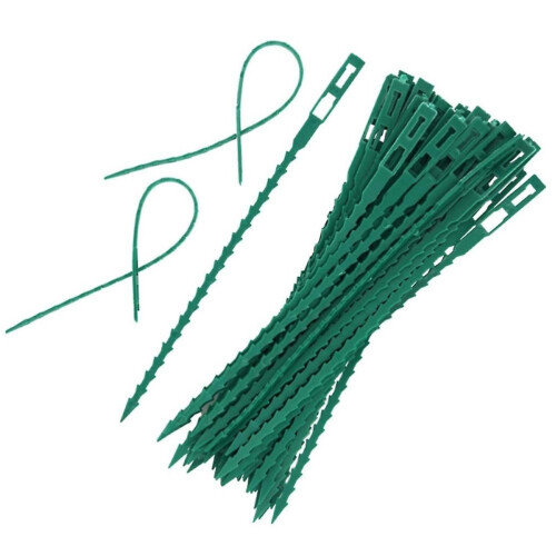 100pcs Adjustable Plastic Plant Cable Ties Reusable For Tree Climbing Support