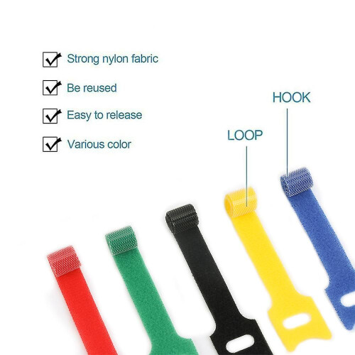 100pcs Reusable Ties Hook And Loop Fastener Double-sided Tape 1