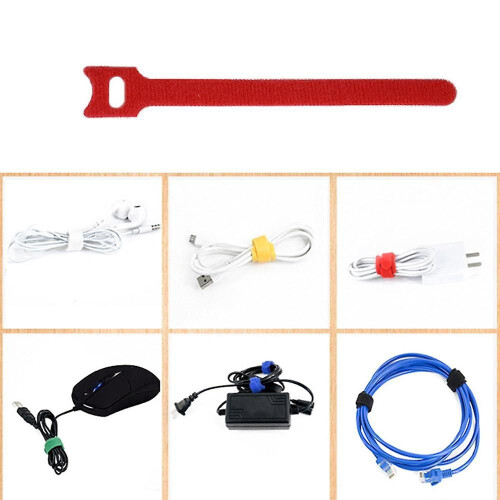 30pcs Nylon Reusable Cord Organizer 15*1.2cm T-type Cable Tie Wire Computer Data Cable Power Cable Tie 1