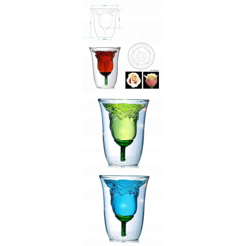 Becher mit einem Doppelglas Glas für Whisky 1