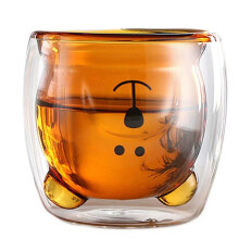 Sweet Coffee Cups Tea Milk Cute Bear Cat Panda Espresso Cups Mugs Double-Walled Insulated Glasses