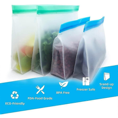 8 sacchetti riutilizzabili per alimenti, 28*25,5*5 cm, colore casuale 2